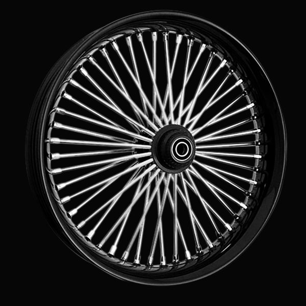 MOVEMENT PRODUCTS FAT SPOKE CUSTOM PAINT FORED OUTER BLACK CHROME SPOKES